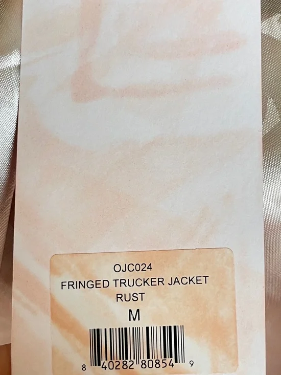 Juicy Couture Rust Red Fringe Leather Jacket - Picture 8 of 9